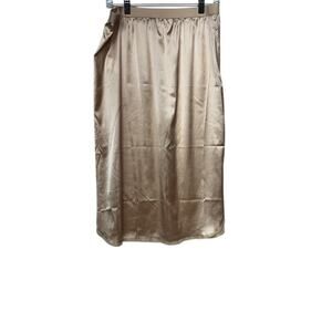 Slip Skirt Size Large Beige Lace Trim Dainty Cottage Coquette Feminine Whimsy